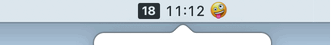 Exibir a data e hora atual na barra de menus do mac