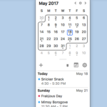 Como acessar o calendario na sua barra de menu do mac