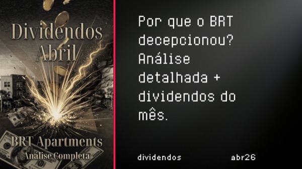 Fraco desempenho dos dividendos – abr26